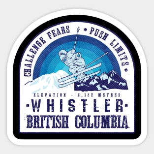 Ski Whistler British Columbia Sticker